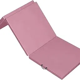 ATORSE Yoga Mat with Carrying Handles 6' Folding Exercise Mat for Home Balance Pink-image-45