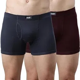 f a s o Super 100% Cotton Trunk Pack of 2, Premium Men's Underwear, Soft Stretch Fabric Innerwear, Support, Boxer Briefs for Men, Assorted-picture-21
