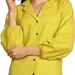 aarsha Red Solid Crepe Women's Shirt image 1