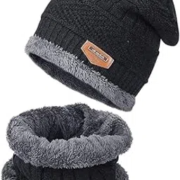 indorise Woolen Cap with Neck Muffler/Neck Warmer Set for Men & Women - Multicolor-picture-47