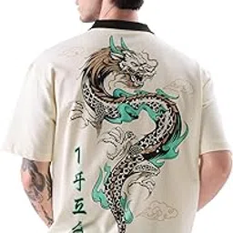the souled store Original Furious Dragon Men Oversized Polos-picture-37