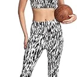 ssoshhub Premium Tights and Padded Bra High Waist Stretchable Gym Tights Leggings Gym wear/Active Wear Yoga Pants Zumba/Dance Womens Girl Tight and Sports Bra Set(Removable Pads)-picture-19