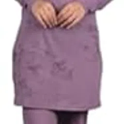 skyben Women Pure Cotton Printed Long Top Round Neck Nightsuit Cum Co-ord Set-picture-42