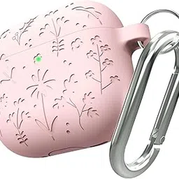 New Engraved Soft Silicone Case Compatible with Apple AirPods 4 Generation (2024) with Keychain, Full 360° Protection Dust-Proof Shockproof Case Cover (Cover Only) (Pink)-picture-21