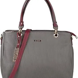 metro Women Faux Leather Handbag with Detachable Sling image 1