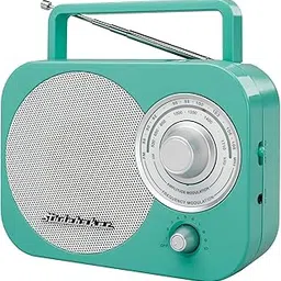 Portable AM/FM Radio in Teal image 1