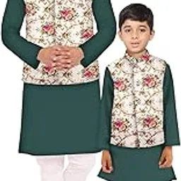 os jeans Os mens kurta pyjama with nerhu jacket combination of baap-beta & father and son's | 100% cotton kurta pyjama | Nerhu jacket satin material-picture-26