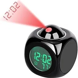 Vinsufy Multi Function Digital Clock LCD Projection Clock Rotatable Digital LCD Projector Alarm Clock with Talking Feature Projection on Ceiling Temperature Snooze Function Home Decor Table Clock-picture-11