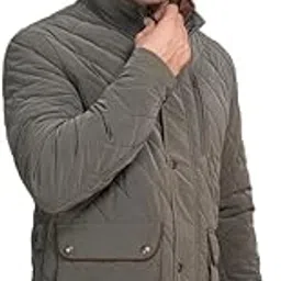 lure urban Men Winter Warm Solid High Neck Puffer Quilted Casual Outdoor Zipper Jacket-picture-16