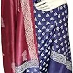rsh Women Bhagalpuri Unstitched Katan Slub 2 color Discharge Print Suit Dress Material Salwar suite For women & Girls Top 2.5 mtr Bottom2.5mtr & Dupatta 2.25mtr (246) image 1