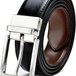 zoro Men's Vegan Leather Reversible Belt for Men image 1