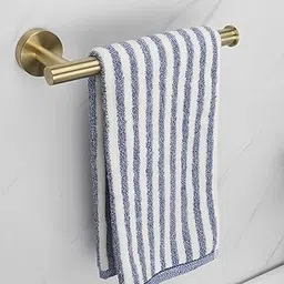 LUXIUR Towel Hanger for Bathroom, Stainless Steel Towel Rod, Kitchen Accessories Item Holder, Brushed Gold-picture-15
