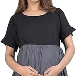 aania Women A-line Black, White Dress-picture-35