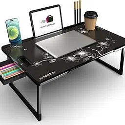 SUPER GOLDEN Office Table for Home/Writing Desk for Office/Folding Table for School/Folding Study Table/Work from Home Multipurpose Table (Black Flower COTTED)-picture-31