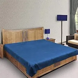 SHAVIN PVC Plastic Mattress Protector Cover for Double Bed Waterproof Baby Bed Mattress Protecting Bed Sheet (6 X 6.5 CM, Dark Blue)-picture-25