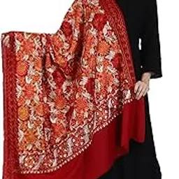 swi with label Women's Kashmiri Embroidered Wool Shawl-picture-23