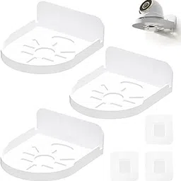 Tresta7 Self Adhesive Wall Mount Rack for Security Camera, CCTV Camera Stand Wall Mounting Bracket Heavy Duty, White Acrylic Wall Shelf Wall Holder No Drill Self Adhesive Wall Mount (2 PCS)-picture-14
