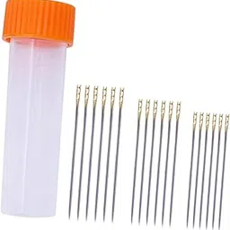 Veemoon Self Threading Sewing Needles Hand Storage Barrel 18pcs Double Hole Yarn Needles Set for DIY Knitting and Cross Stitching-picture-10