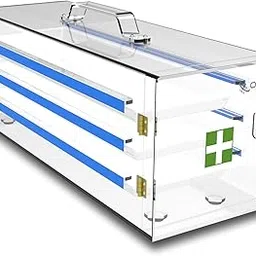 Otica Formalin chamber 16 inch with 3 trays Premium Quality with 5 mm thick Material-picture-24