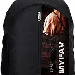my fav 30L Printed Laptop Backpack | Stylish Bag For School, College, Sports & Travel | Lightweight & Durable for Everyday Use | Black-picture-47