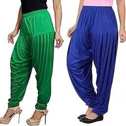 Trendy Women's Viscose Rayon Patiala Pant, Regular Fit, No Color Bleeding, Soft Fabric | 2 Combo (Colors:-PGREEN-R Blue) (Please Refer Size Chart Image)-picture-32