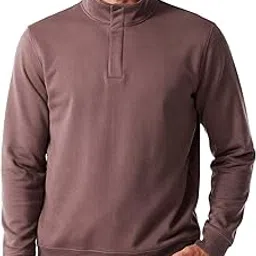 DAMENSCH Premium Microfiber Blend High Neck Sweatshirt for Man, Fleece Lined Pullover Sweater for Men, No-Fade Colours Half Zipper Sweatshirt for Men, Ideal for 10-15 Degrees C-picture-10