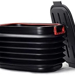 THE QUIRK BOX Collapsible Plastic Storage Box/Folding Bucket - 60 litres - Set of 2 - Black-picture-16