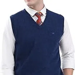 Men's Regular Fit Sweater | Solid Pattern | Pull-On Closure with Sleeveless V Neck | Classic Sleeveless Sweater for Men-image-60