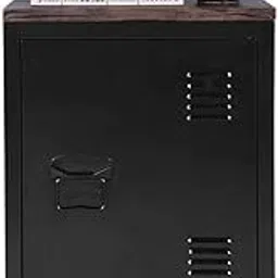 Indian Decor. 60015 Low Standing Locker Organizer 1 Door Side End Table Office File Storage Cabinet with MDF Top-picture-12