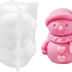 RKPM HOMES Christmas Candle Mold I 3D Fondant Scarf Hat Snowman Silicone Scented Wax Mould I Succulent Molds for DIY Handmade Ornament Cake Décor Aromatherapy Soap Resin Clay Art Crafts Home Décor-image-38
