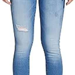 vero moda Women's Skinny Fit High Rise Lighly Distressed Jeans | High Waist Jeans for Women-picture-44