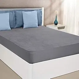 rajasthan crafts Cotton Terry Mattress Protector, 100% Waterproof Mattress Cover, Ultra Soft Cooling Mattress Encasement, Hypoallergenic Vinyl-Free Mattress Pad, Deep Pocket Skirt Fit 12 inch, Grey, Queen Size (60x72 Inches) (RC-TMP-001-6072-E)-picture-21