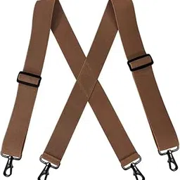 mippo Elastic Men's 4 Hook Suspenders with 5CM Wide Straps Adjustable Trousers Braces-picture-20