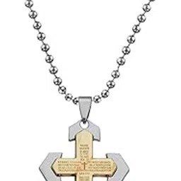 sullery Christmas Gift Lord Holy Jesus Christ Crucifix Cross Locket Gold Stainless Steel 01 Necklace Pendant for Men and Women-picture-56
