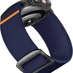Croiky Soft Stretchy Nylon Band Compatible with Samsung Galaxy Watch 7 Ultra Bands (2024), Nylon Sport Bands for Galaxy Watch 7 Ultra 47mm Men Women - Navy Blue-picture-33