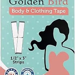 Golden bird Double Sided Tape for Fashion, Clothing and Body | Strength Tape Adhesive and Gentle on Skin and Fabrics | Transparent Clear Color for All Skin Shades (Pack Of 18)-image-41
