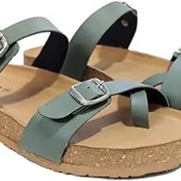 Cork Sandals for Women, Fashion Trendy, Extra Soft, Extra Comfortable, Natural Cork and EVA Sole Sandals for Women/Girls-image-20