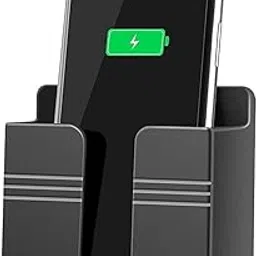 BLAXSTOC Wall Mounted Mobile Holder for Remote, Wall Mounted Mobile Stand/Multi Purpose Stand with Hole for Phone Charging (Black Pack of 1)-picture-14