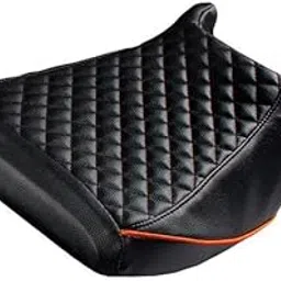 Elegant Custom Fit Bike Seat Cover for KTM Duke RC 200 (Cameo Black & Orange)-picture-25