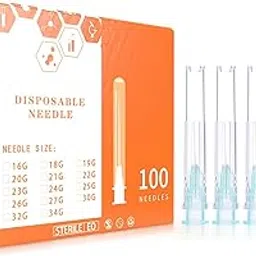 CAILOS 32 Gauge 1/2 Inch Luer Lock Luer Slip Dispensing Tubes, Clear, 100 Pack, Individually Wrapped, Stainless Steel, 13mm, 0.5 Inch OD, 0.014 Inch Wall Thickness, 100 Units-image-31