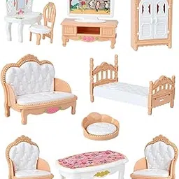 11 Pcs Doll House Furniture Set, Doll House Set, Miniature Furniture Set, Decor for Creative Play, Portable Dollhouse Accessories-picture-15