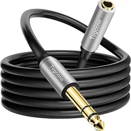 Togconn 1/4 inch Extension Cable 15 Feet, 6.35mm 1/4" TRS Male to Female Stereo Adapter Jack，Quarter inch Headphone Guitar Extension Cable, Hi-Fi Sound, Gold Plated Connectors, Oxygen-Free Copper OFC-image-9