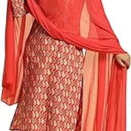 w for woman Women's Red Solid Chiffon Dupatta_23AUW82105-220812_Free Size-picture-16