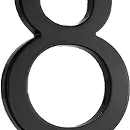 Montague Metal Products MHN-24-8-F-BK1 Floating House Number, 24" x 17" x 0.375", Black-picture-18