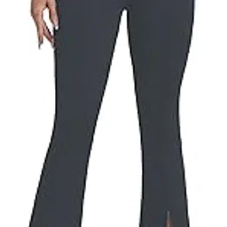 shasmi Women's Regular Fit Mid Rise Yoga Dress Pants Stretchy Work Slacks Business Casual Sport Office Bootcut Leg Elastic Waist Plazzo Trouser Pant (Pant 67) image 1