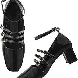 tryme Ravishing Block Heel Mary Jane Perfect for Every Occasion, Elegant & Fashionable Heels Sandals For Womens & Gir-picture-32