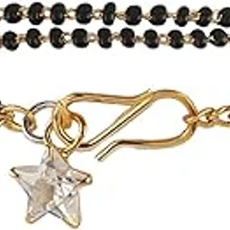 a-one collection Designer Black Gold Plated Mangalsutra Style Bracelet for Women (STAR)-picture-31