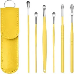 Ear Cleaner Kit – 6 Pcs Reusable Ear Wax Removal Tools with Leather Case, Ear Pick and Curette Set for Safe Ear Cleaning, Stainless Steel Wax Remover for Men and Women-picture-24