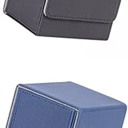 STYLEHEAVEN 2Pieces Card Deck Case Organizer Storage Box for Cards Black and Blue-image-59