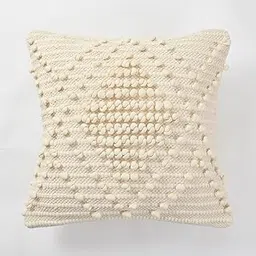 TARANTARAN Luxurious Decorative tuffted Boho Cushion Size 16x16 inch Pack of 2 Pure and Soft Hand tuffted Square Cushion Cover for Bedroom Living Room Sofa-image-61